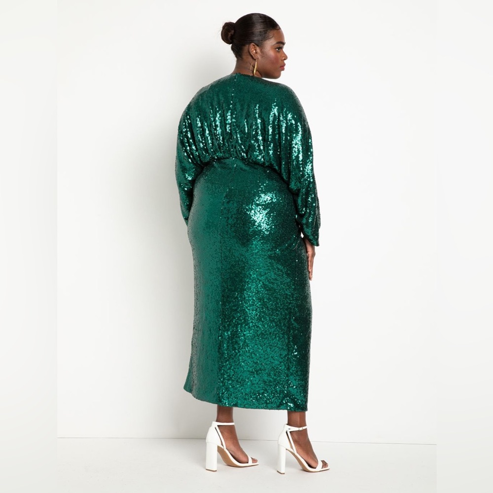 Dolman Sleeve Sequin Dress - Picture 3 of 3
